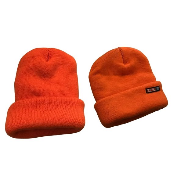 T.E.K Other - T.E.K OS Orange Beanie Thermal Hunter Hat + Unbranded Cold Weather Hat
